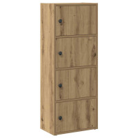 Produktbild för Bokhylla ek 40x24x102 cm konstruerat trä