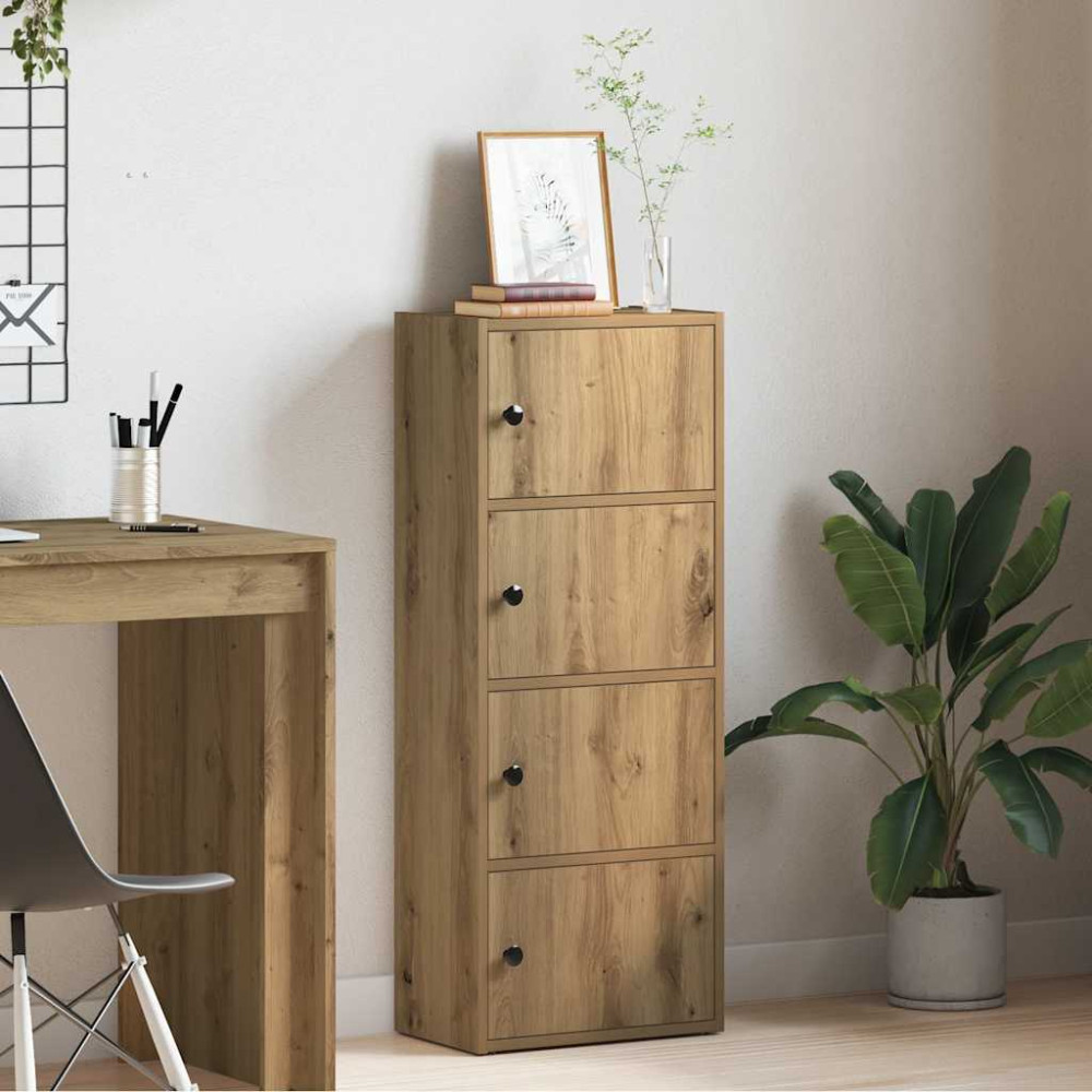 Produktbild för Bokhylla ek 40x24x102 cm konstruerat trä