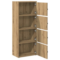 Produktbild för Bokhylla ek 40x24x102 cm konstruerat trä