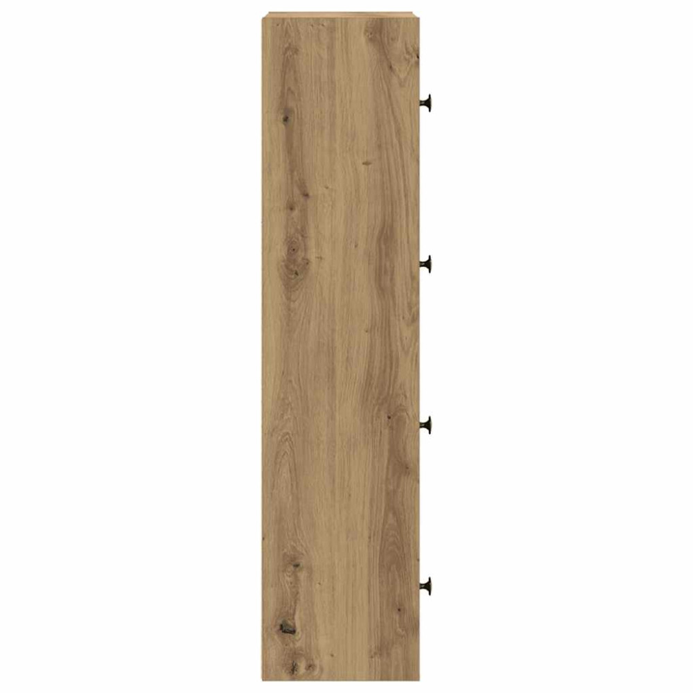 Produktbild för Bokhylla ek 40x24x102 cm konstruerat trä