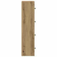 Produktbild för Bokhylla ek 40x24x102 cm konstruerat trä