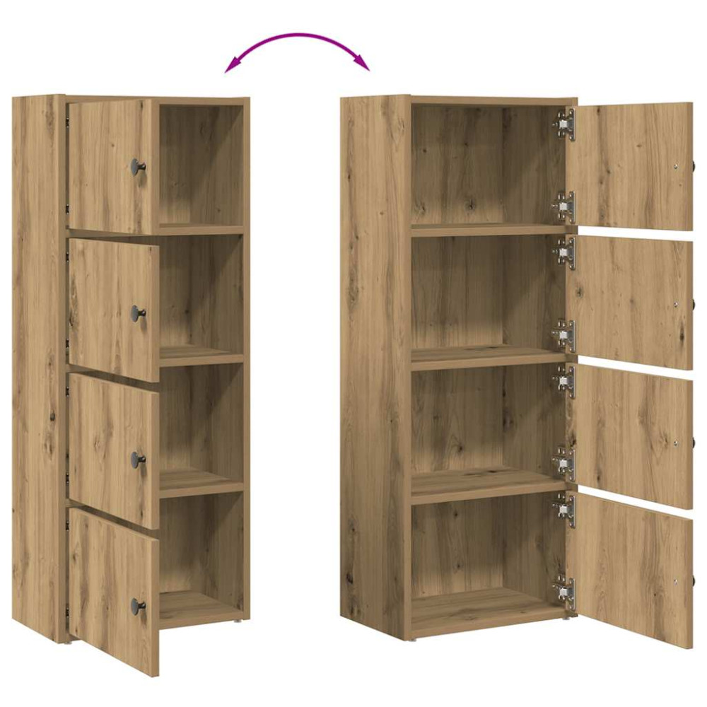 Produktbild för Bokhylla ek 40x24x102 cm konstruerat trä