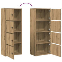 Produktbild för Bokhylla ek 40x24x102 cm konstruerat trä