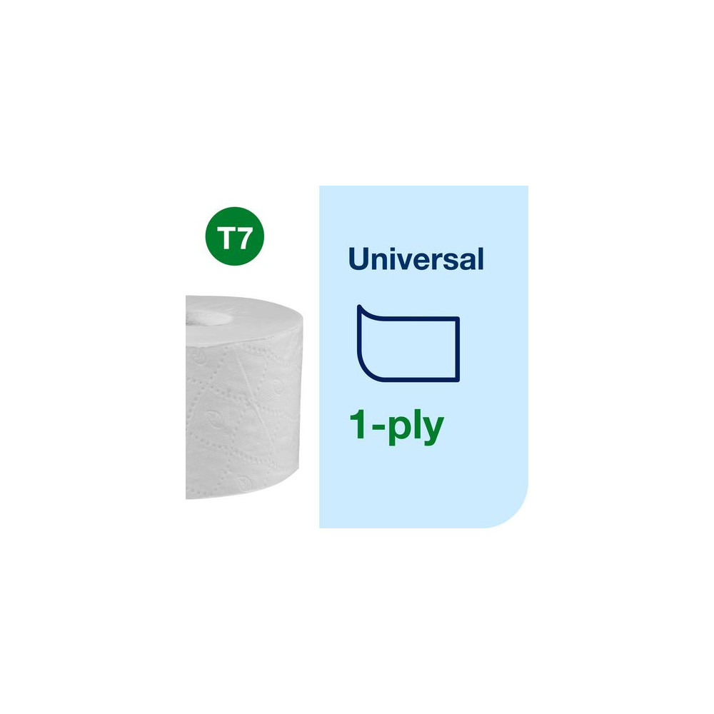 Produktbild för Toalettpapper TORK Uni T7 1-lag 24/krt