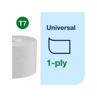Produktbild för Toalettpapper TORK Uni T7 1-lag 24/krt