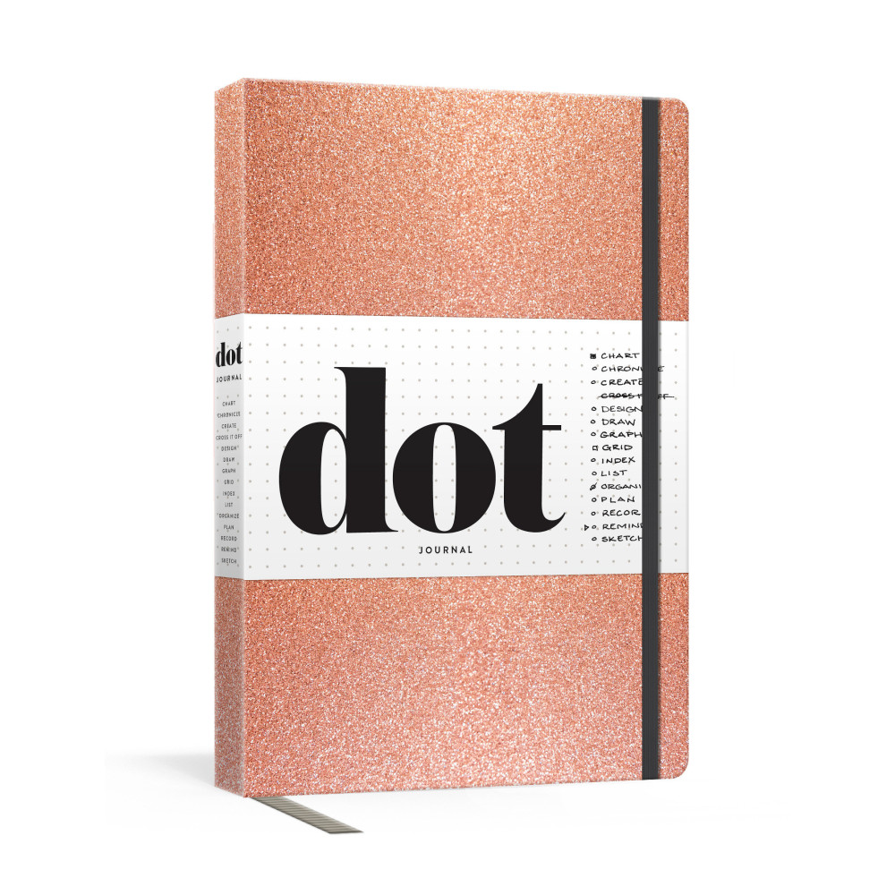 Produktbild för Dot Journal (Rose Gold): A dotted, blank journal for list-making, journaling, goal-setting: 256 pages with elastic closure and ribbon marker (inbunden, eng)