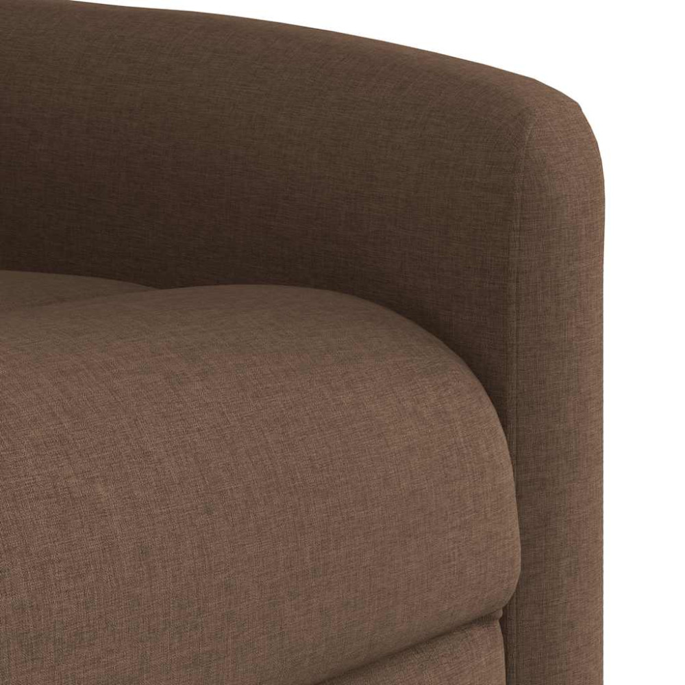 Produktbild för Elektrisk massagefåtölj brun tyg