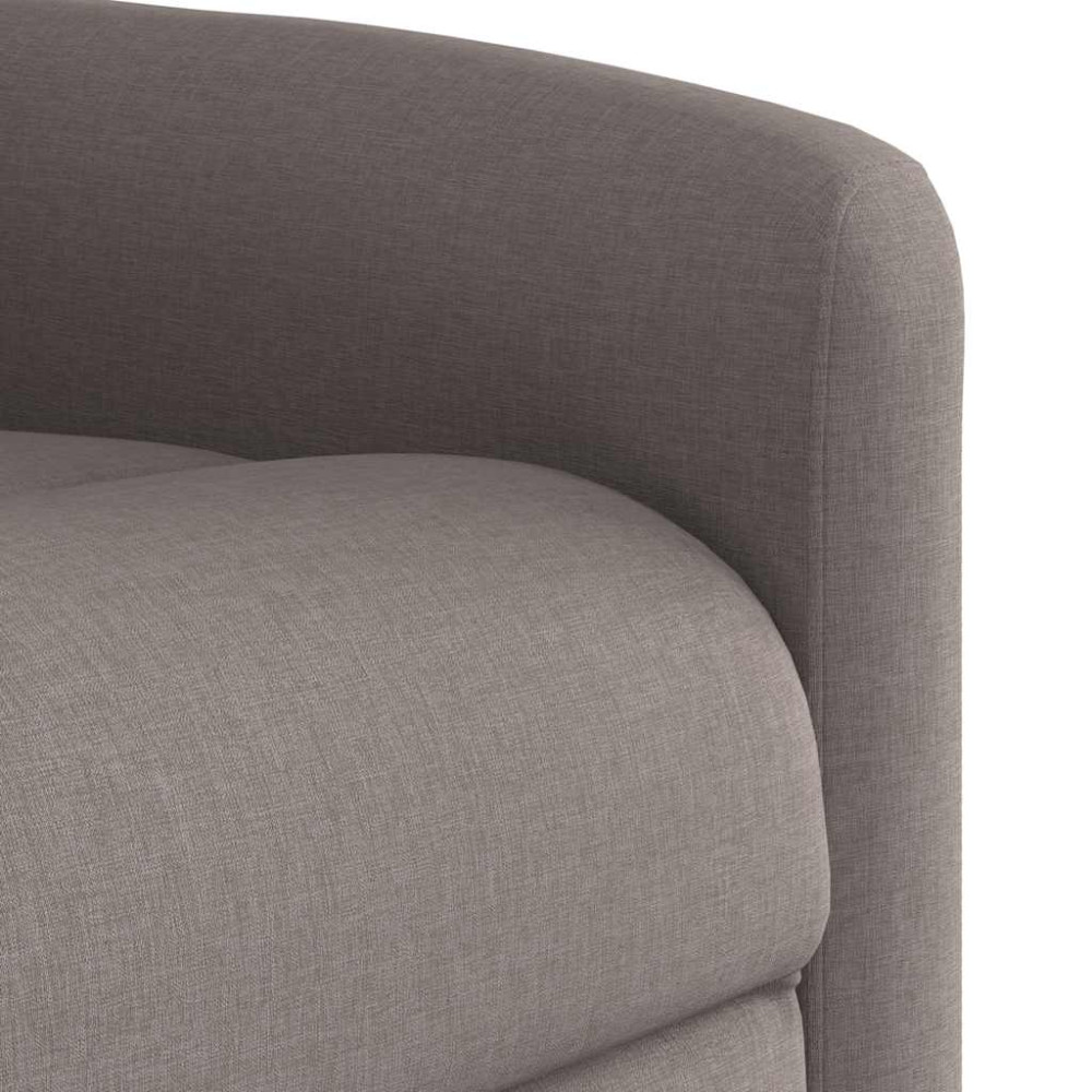 Produktbild för Massagefåtölj med uppresningshjälp taupe tyg