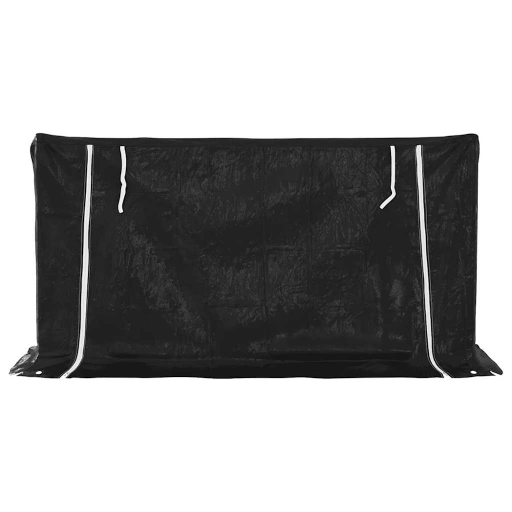 Produktbild för Vedställ med regnskydd 200,5x60,5x110,5 cm galvaniserat stål