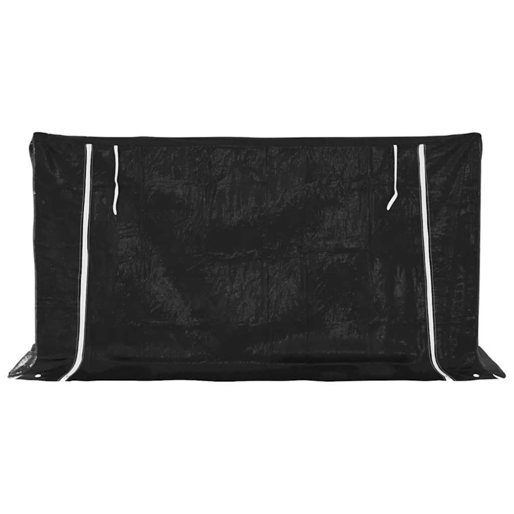 Produktbild för Vedställ med regnskydd 200,5x80,5x110,5 cm galvaniserat stål