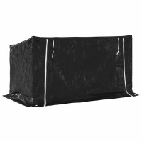 Produktbild för Vedställ med regnskydd 200,5x100,5x110,5 cm galvaniserat stål