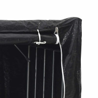 Produktbild för Vedställ med regnskydd 200,5x100,5x110,5 cm galvaniserat stål