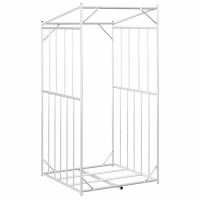 Produktbild för Vedställ med regnskydd 100x100x200 cm galvaniserat stål