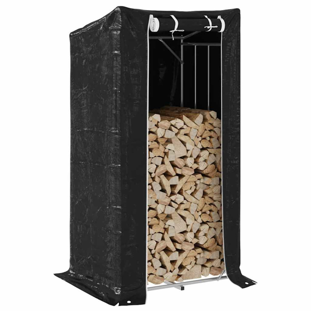 Produktbild för Vedställ med regnskydd 150x80x200 cm galvaniserat stål