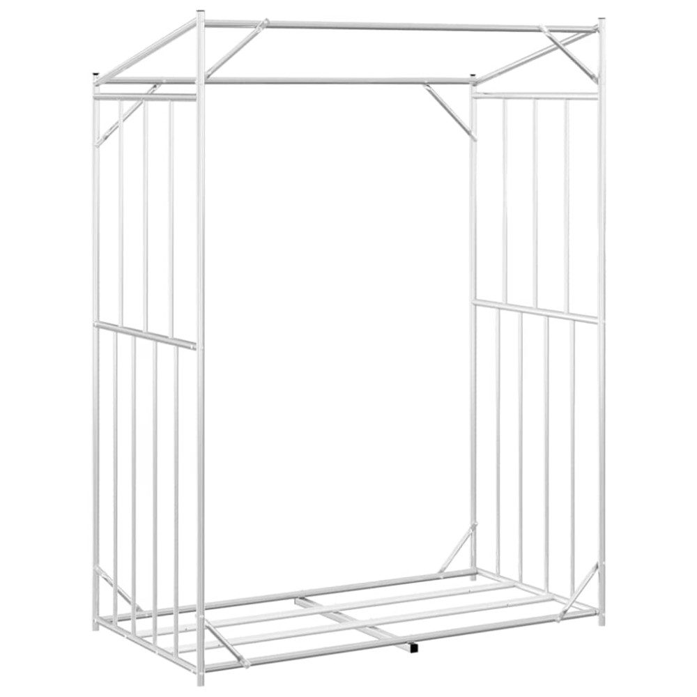 Produktbild för Vedställ med regnskydd 150x80x200 cm galvaniserat stål