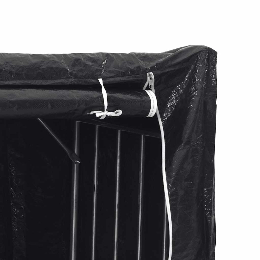 Produktbild för Vedställ med regnskydd 150x80x200 cm galvaniserat stål