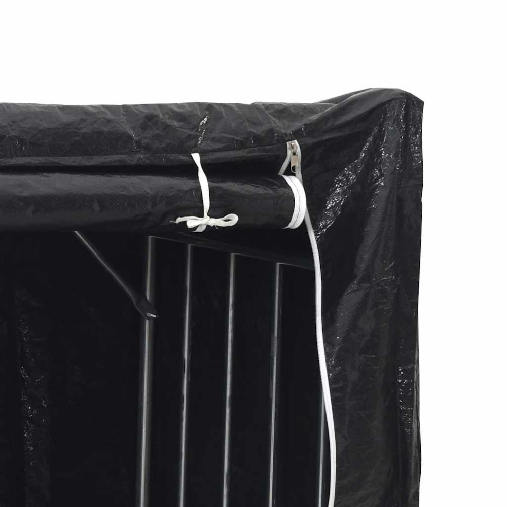 Produktbild för Vedställ med regnskydd 150x100x200 cm galvaniserat stål