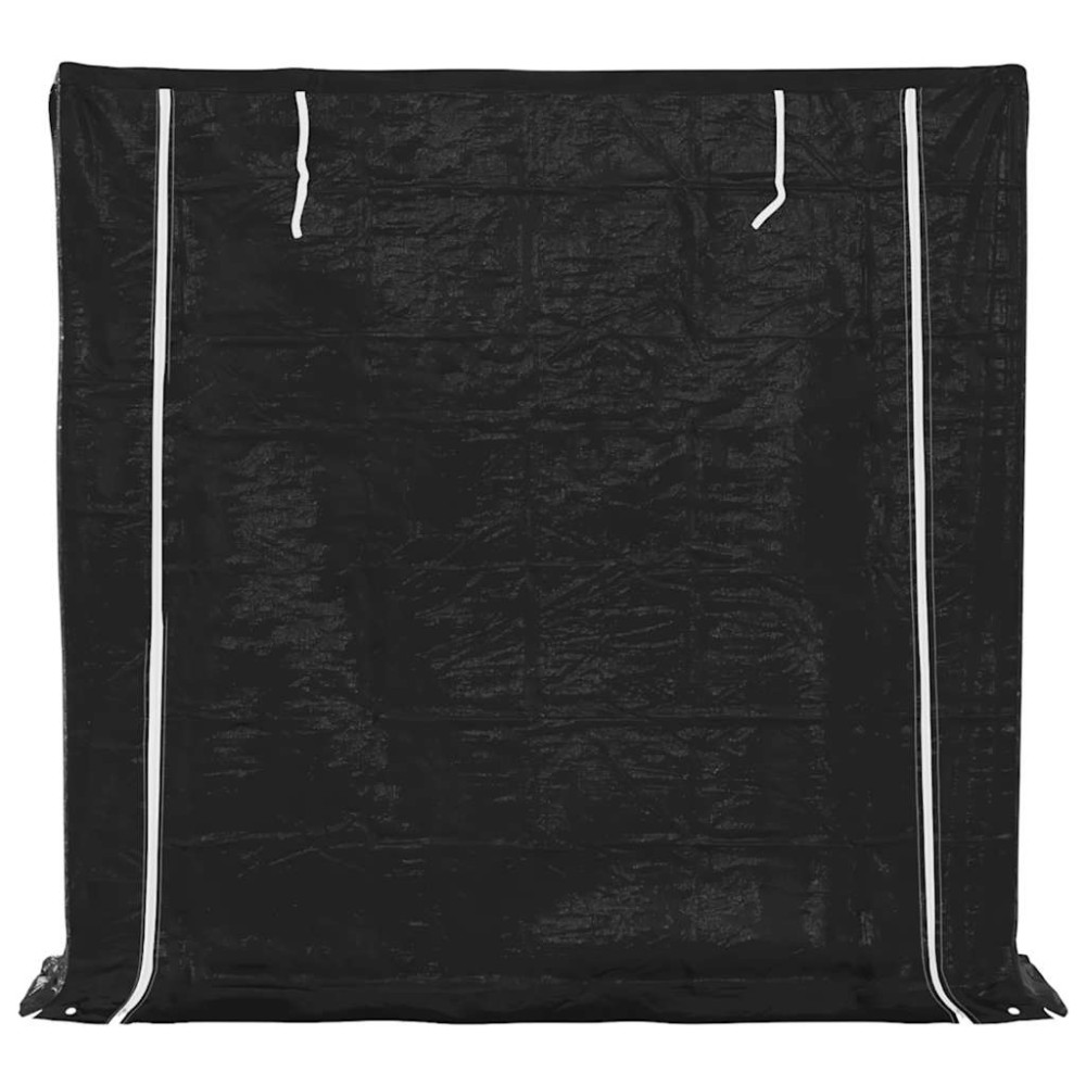 Produktbild för Vedställ med regnskydd 200x40x200 cm galvaniserat stål