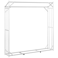 Produktbild för Vedställ med regnskydd 200x40x200 cm galvaniserat stål