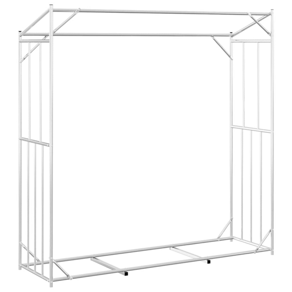 Produktbild för Vedställ med regnskydd 200x60x200 cm galvaniserat stål