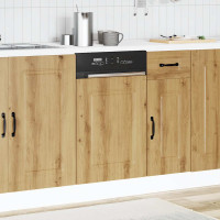Produktbild för Diskmaskinspanel Kalmar artisan ek 45x1,5x57 cm konstruerat trä