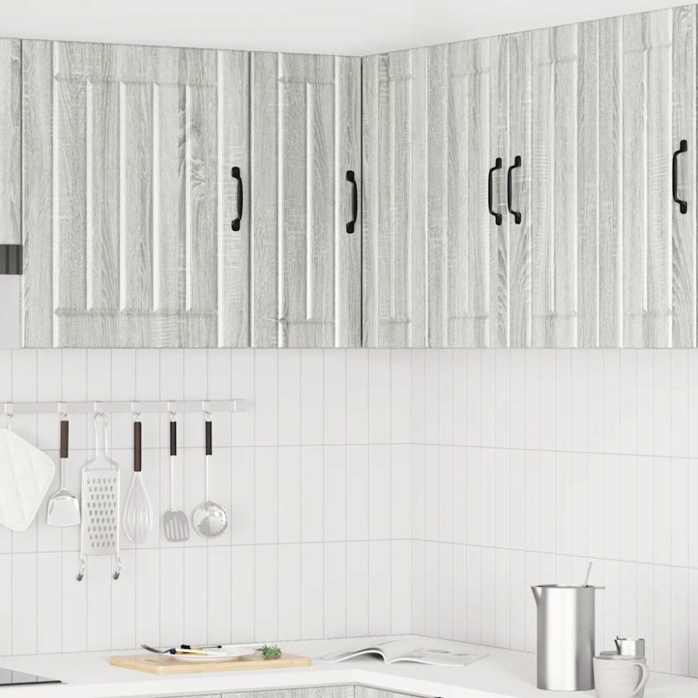 Produktbild för Vägghörnskåp för kök Lucca grå sonoma konstruerat trä