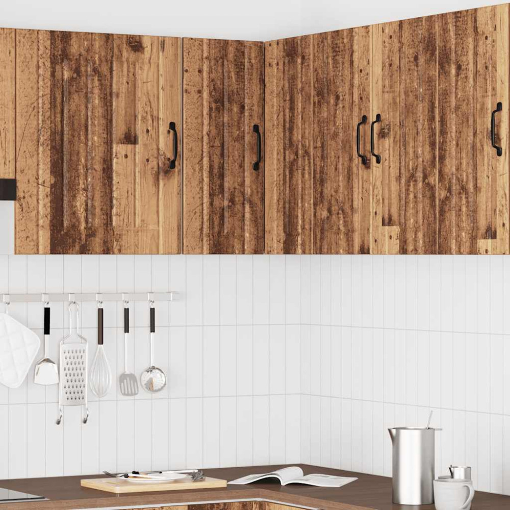 Produktbild för Vägghörnskåp för kök Lucca åldrat trä konstruerat trä