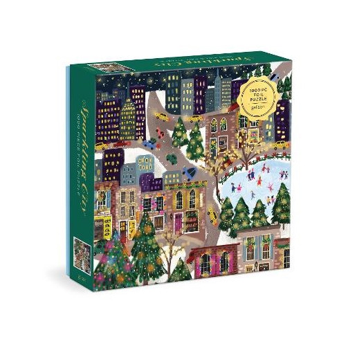 MacMillan Ltd NON Books Joy Laforme Sparkling City 1000 Piece Foil Puzzle In a Square Box (bok, eng)