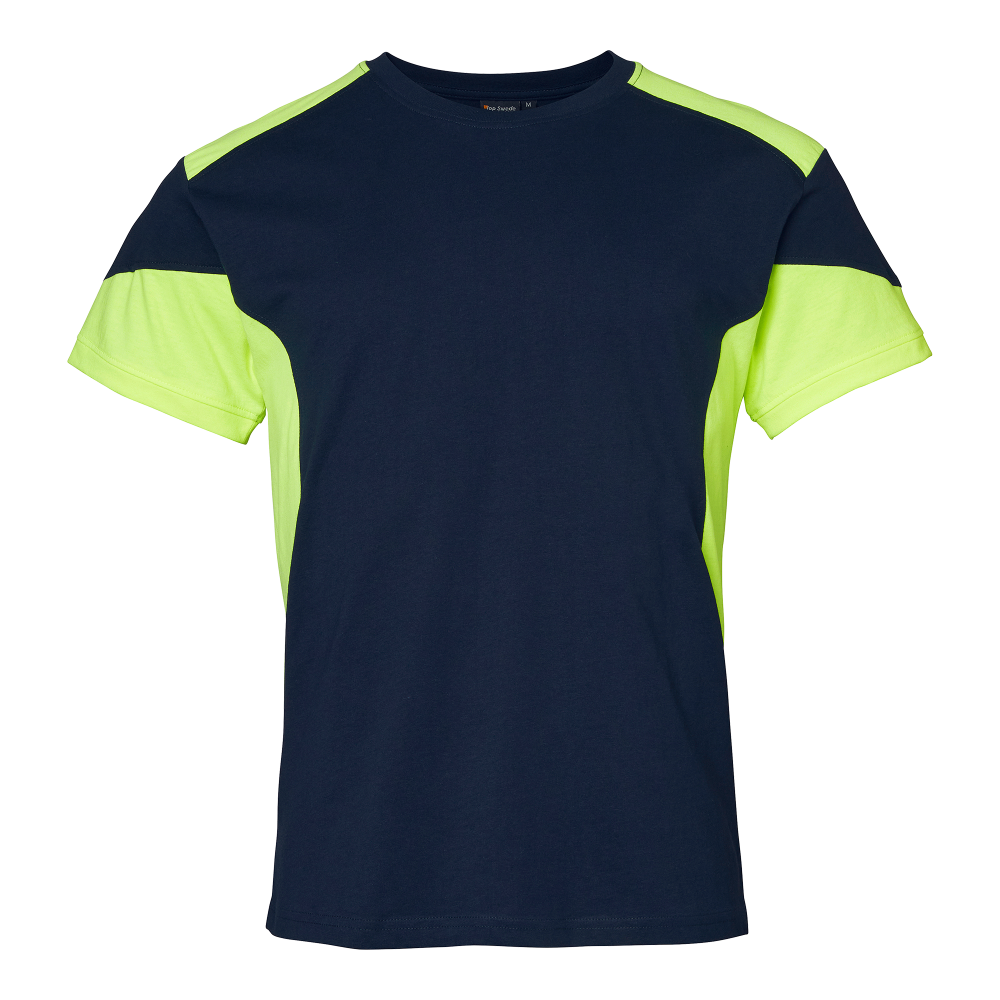 Produktbild för 210 T-shirt Navy/fluorescent yellow Male