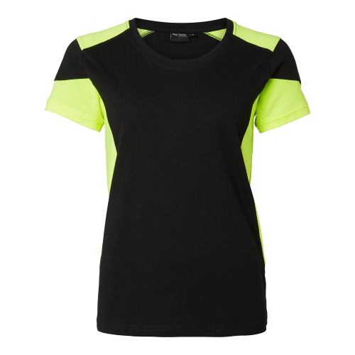 Top Swede 211 T-shirt w Black/fluorescent yellow Female