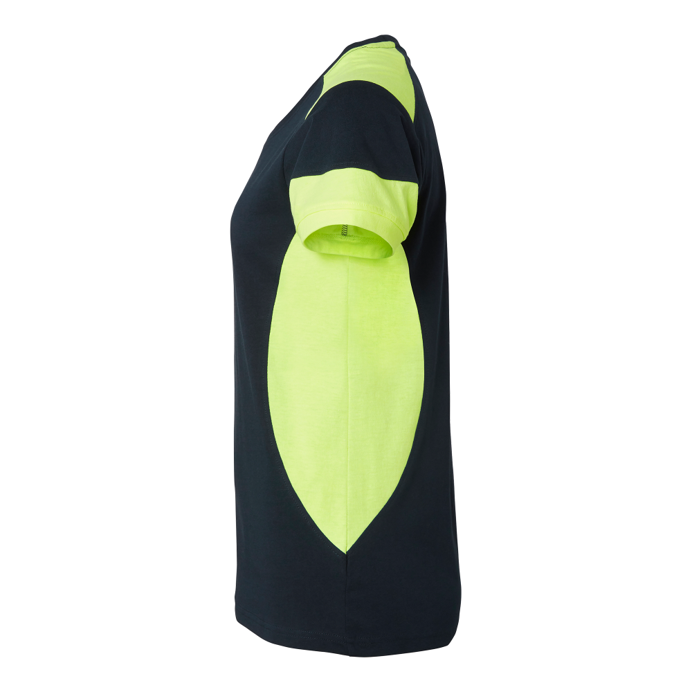 Produktbild för 211 T-shirt w Navy/fluorescent yellow Female