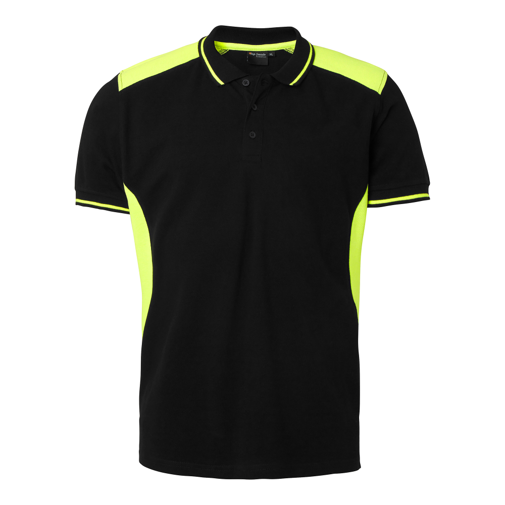 Produktbild för 213 Polo Black/fluorescent yellow Male