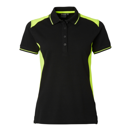 Top Swede 214 Polo w Black/fluorescent yellow Female