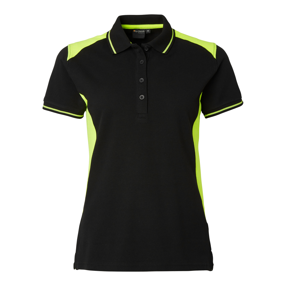 Produktbild för 214 Polo w Black/fluorescent yellow Female