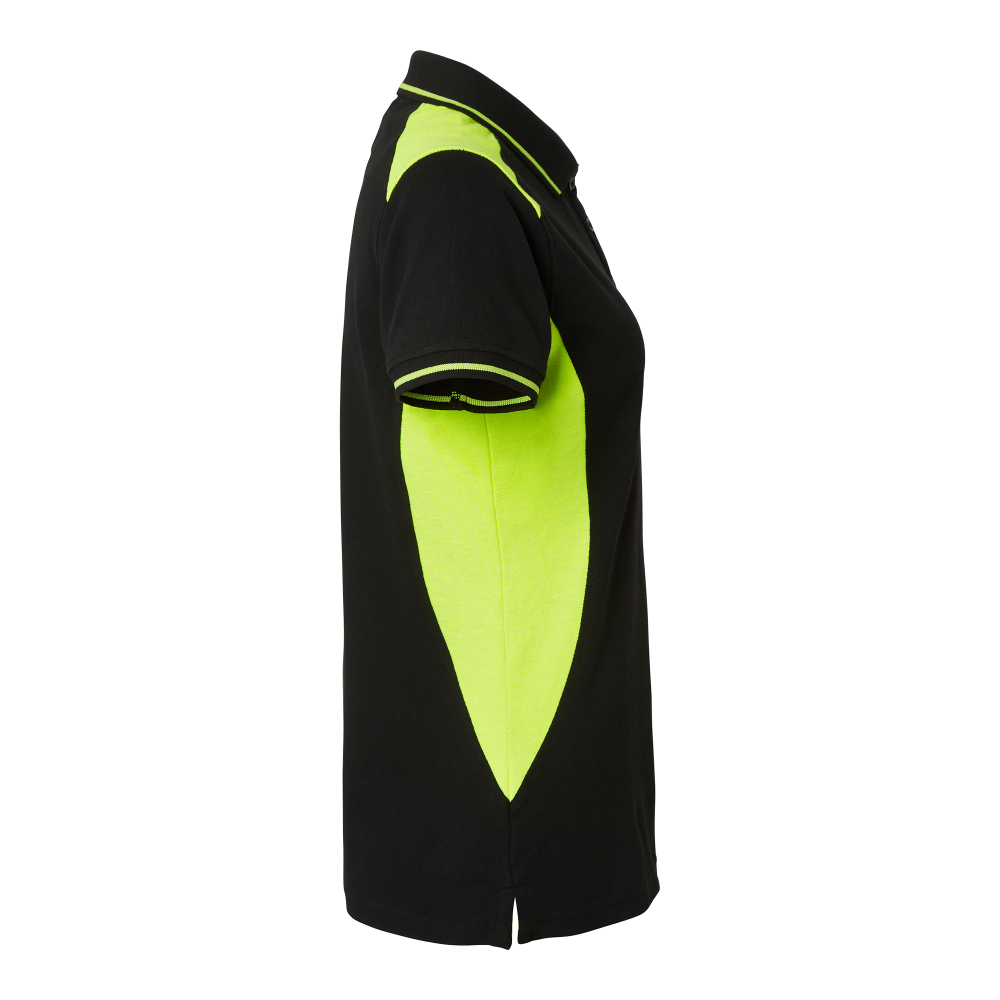 Produktbild för 214 Polo w Black/fluorescent yellow Female