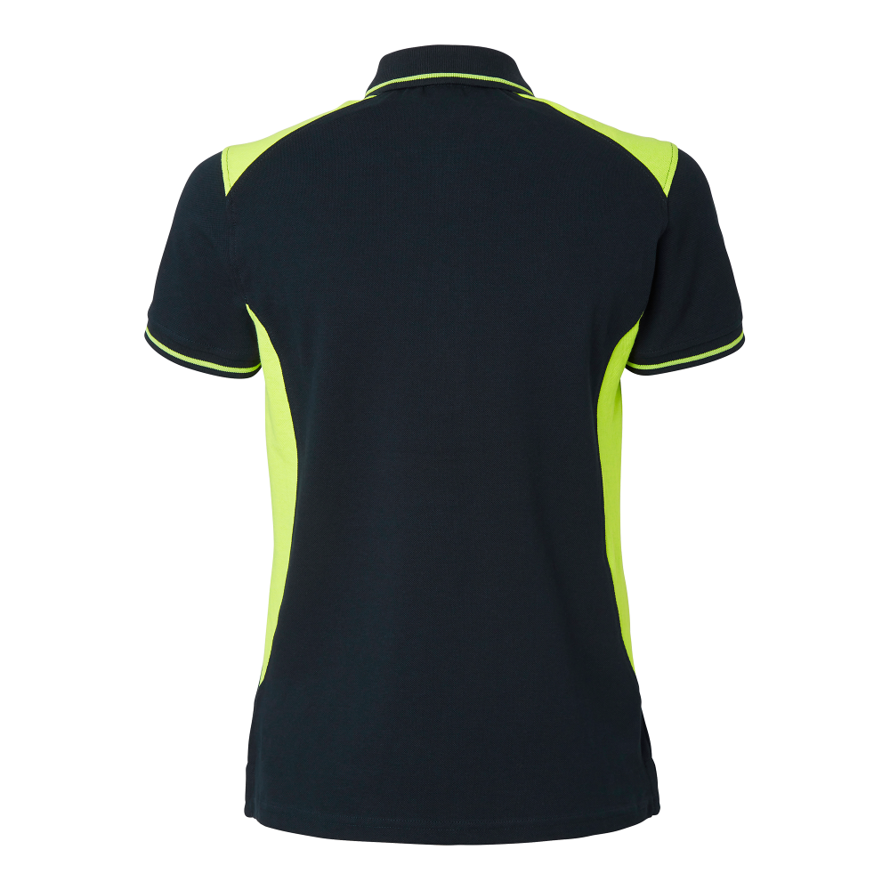 Produktbild för 214 Polo w Navy/fluorescent yellow Female