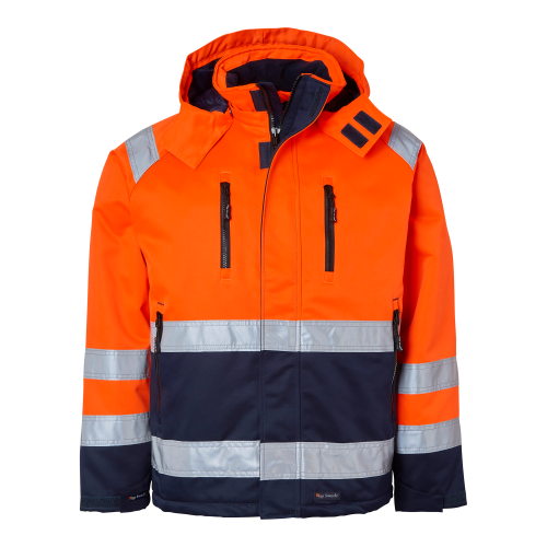 Top Swede 131 Jacket Fluorescent orange/navy Unisex - Vinterjackor