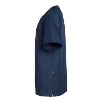 Produktbild för Malte V-Tunic Blue melange Unisex