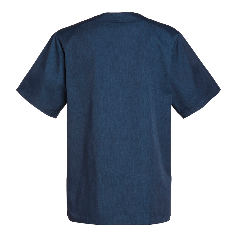 Produktbild för Malte V-Tunic Blue melange Unisex
