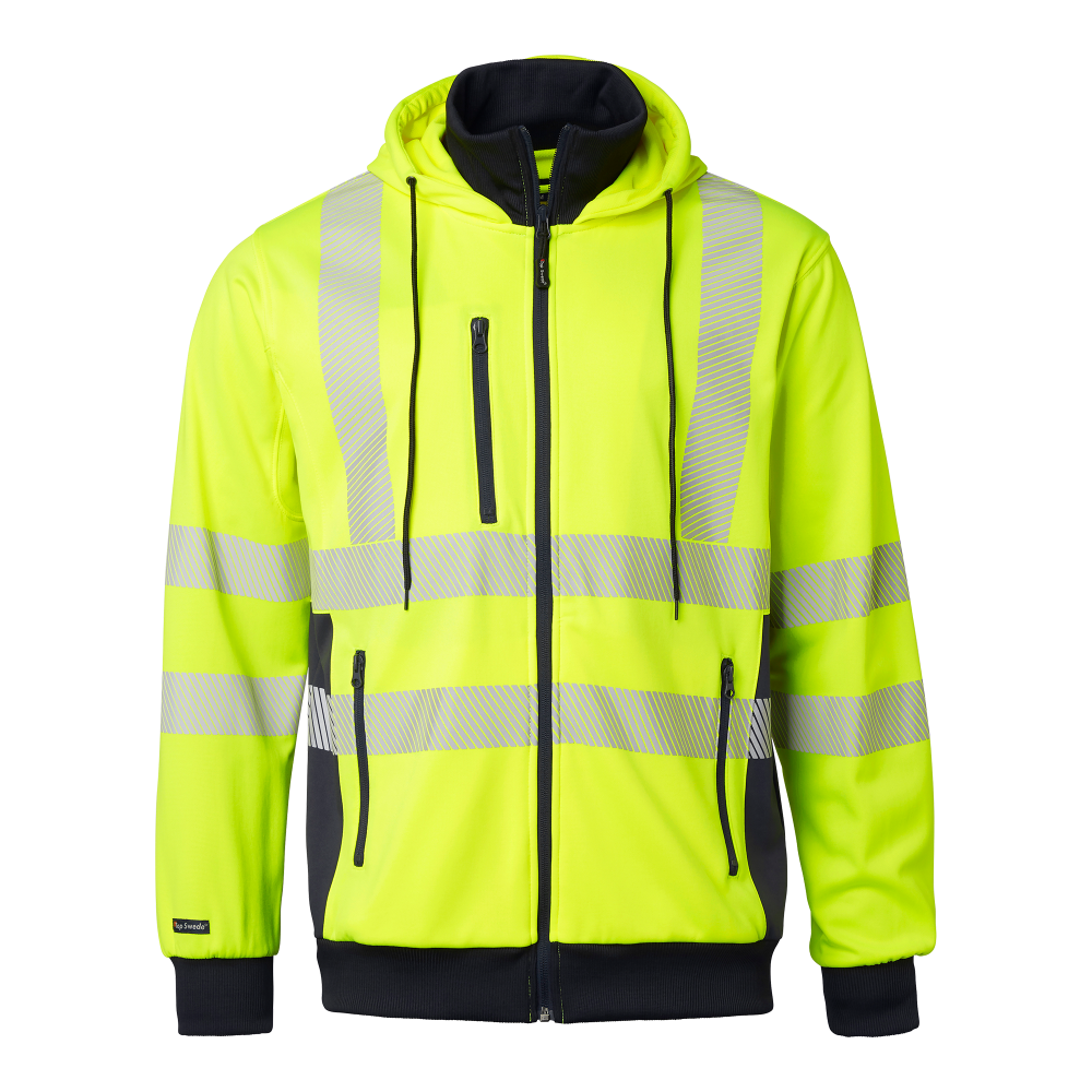 Produktbild för 1729 Sweat Fluorescent yellow/navy Unisex