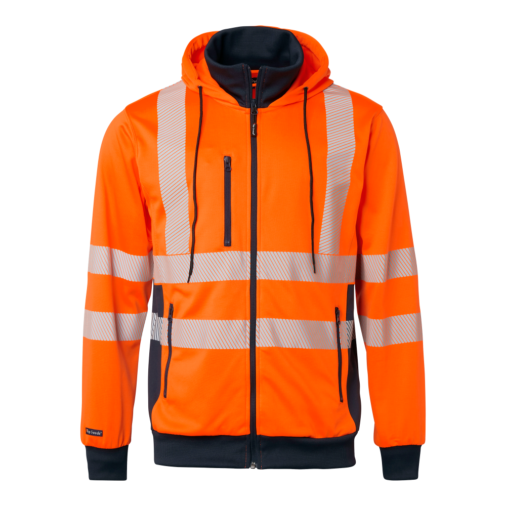 Produktbild för 1729 Sweat Fluorescent orange/navy Unisex