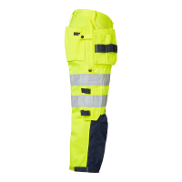 Produktbild för 218 Craftsmen 3/4 Trousers Fluorescent yellow/navy Male