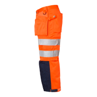 Produktbild för 218 Craftsmen 3/4 Trousers Fluorescent orange/navy Male