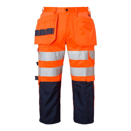 Top Swede 218 Craftsmen 3/4 Trousers Fluorescent orange/navy Male