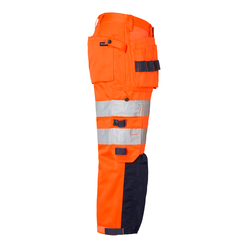 Produktbild för 218 Craftsmen 3/4 Trousers Fluorescent orange/navy Male