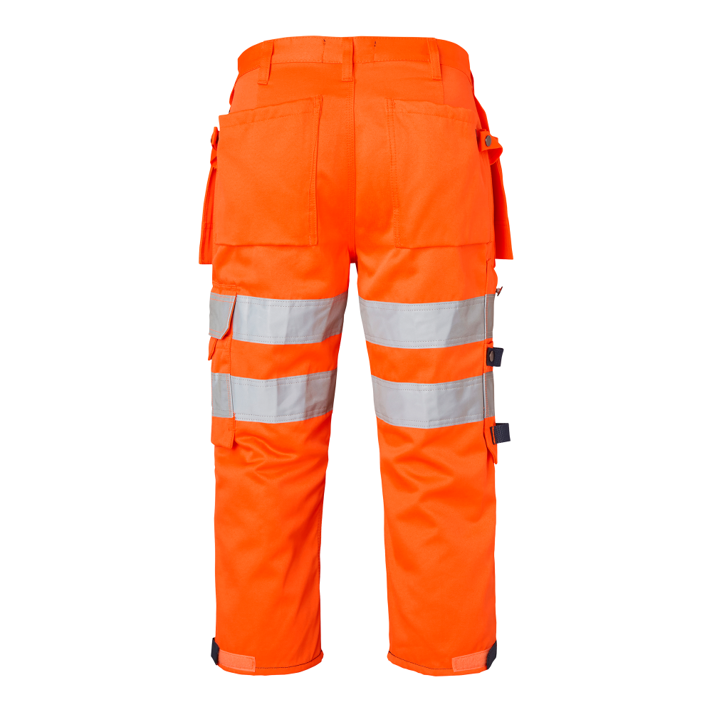 Produktbild för 218 Craftsmen 3/4 Trousers Fluorescent orange/navy Male