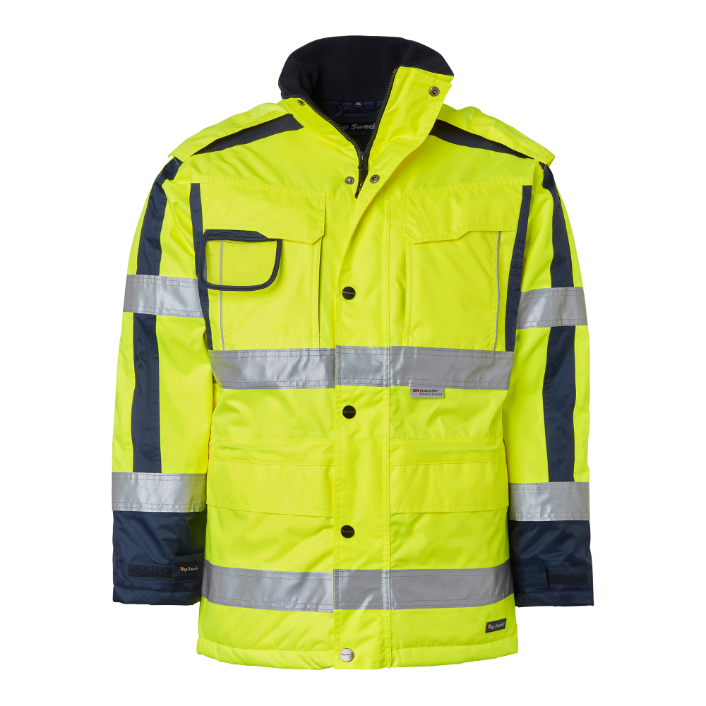 Produktbild för 6317 Parka Fluorescent yellow/navy Unisex