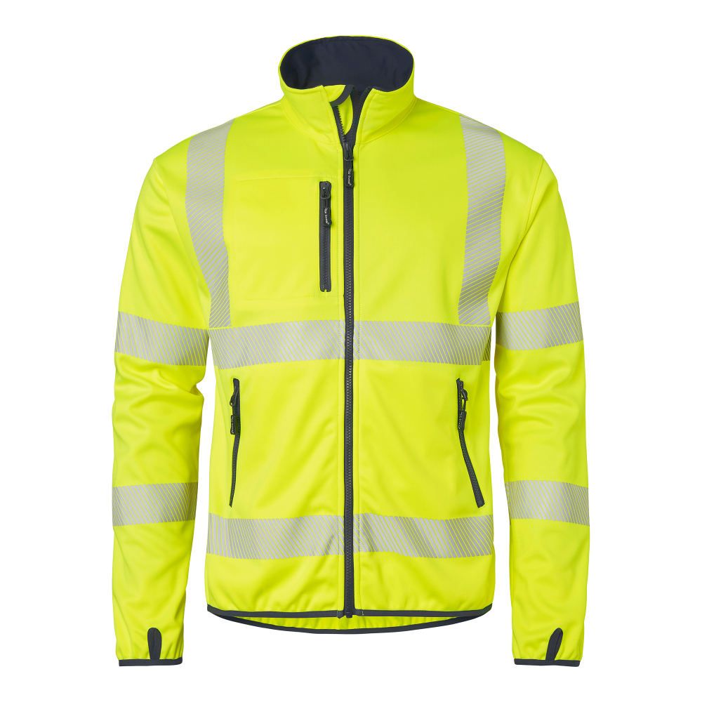 Produktbild för 7721 Softshell Hi-Vis Fluorescent yellow/navy Unisex