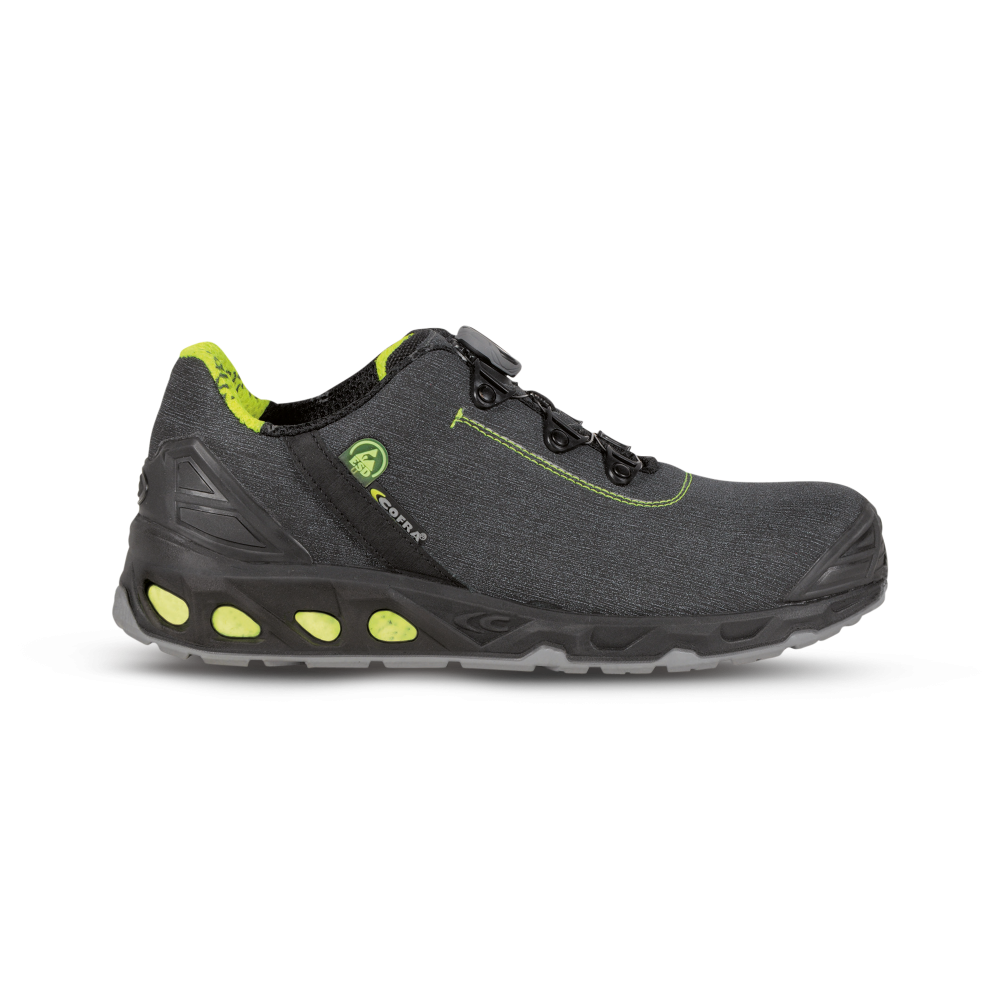 Produktbild för Lux Green Fit Safety Shoe Black Unisex