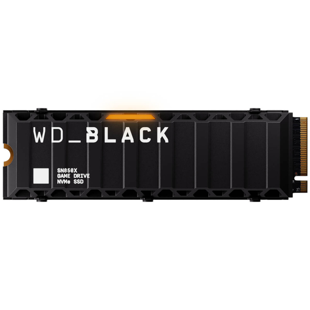 Produktbild för WD Black SN850X PCIe SSD Gen 4 Gaming 1TB Heat Sink